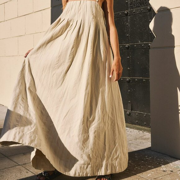 Free People All For Sun Convertible Maxi Dress Wet Plaster Size XS - Picture 2 of 4